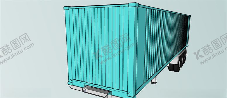 编号：87404409281550012378【酷图网】源文件下载-拖挂集装箱模型