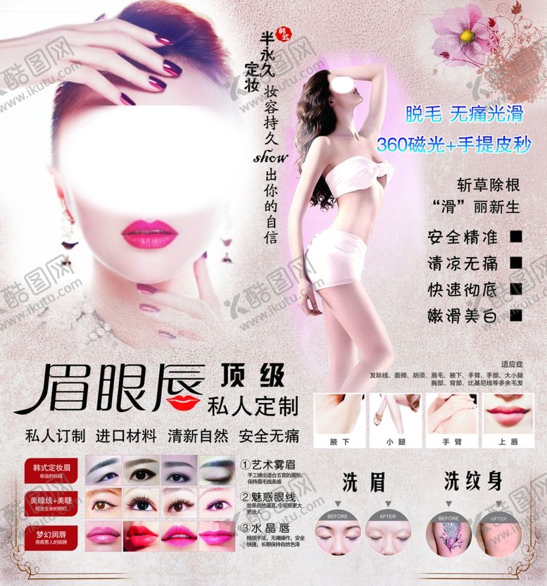 编号：45844909150719484932【酷图网】源文件下载-眉眼唇展板