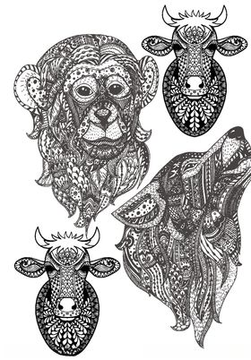 白描图案