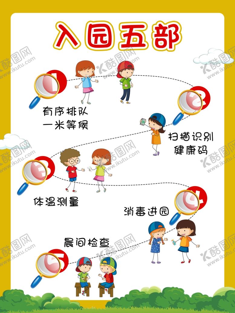 编号：66852505041159363448【酷图网】源文件下载-入园检查海报