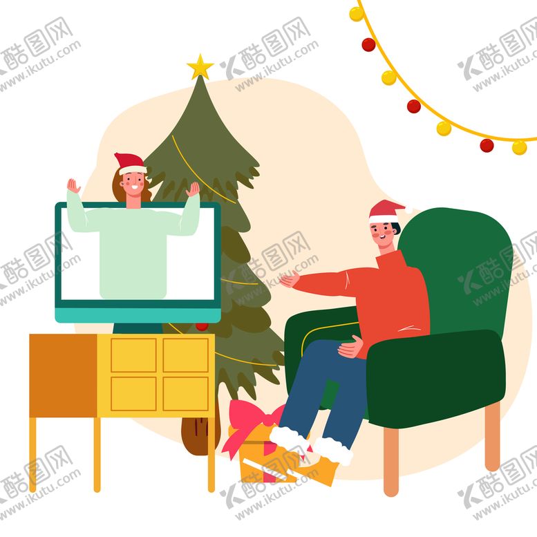 编号：64174710160111371634【酷图网】源文件下载-圣诞节插画