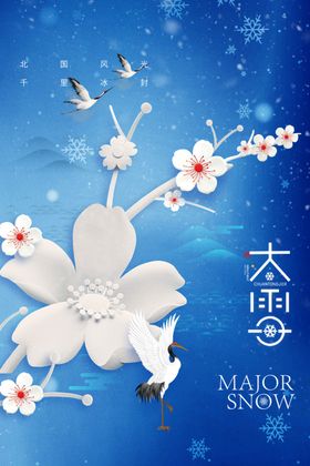 大雪节气海报图片