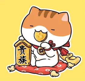 卡通猫印花咪吉祥物漫画