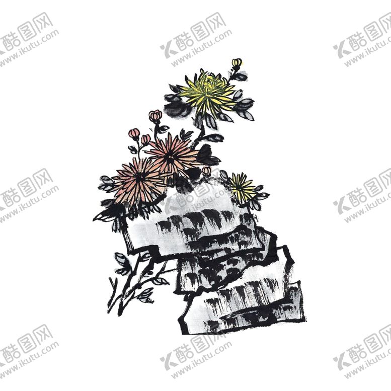编号：47377807131922521389【酷图网】源文件下载-国画菊花