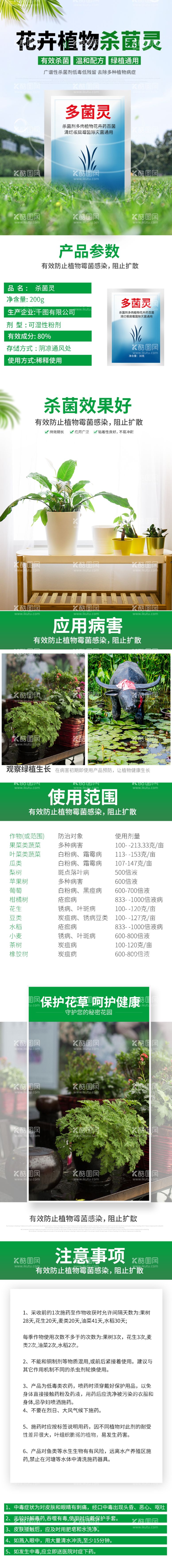 编号：88666903110602031910【酷图网】源文件下载-清爽植物杀菌灵多菌灵详情描述