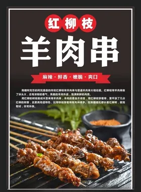 红柳枝羊肉串羊肉串海报