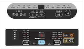 洗衣机面板设计矢量图标图