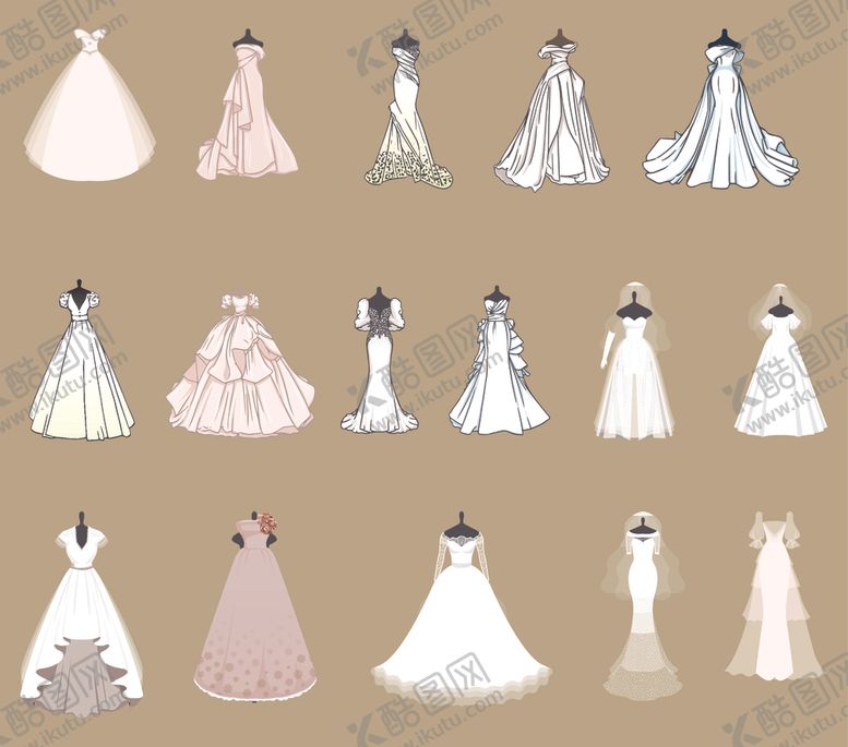 编号：16458710030707365048【酷图网】源文件下载-婚纱设计