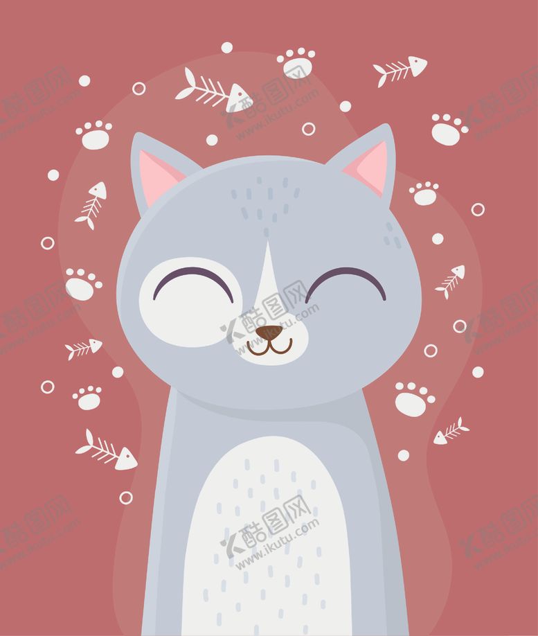 编号：38117705190610568673【酷图网】源文件下载-手绘卡通猫