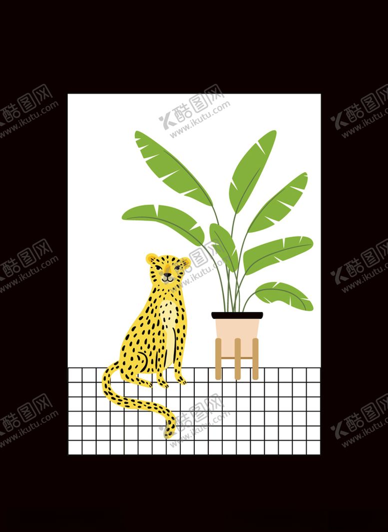 编号：33687209292247197797【酷图网】源文件下载-小豹子与植物