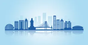 舟山地标城市线描合集