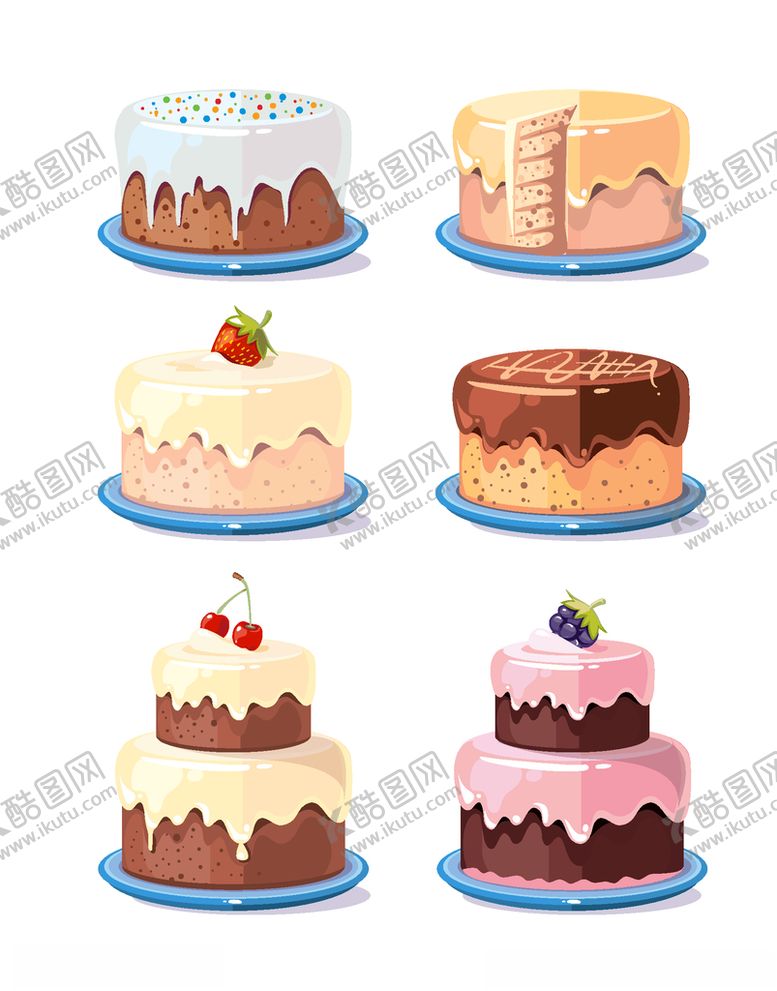 编号：73138109261003258108【酷图网】源文件下载-蛋糕矢量图