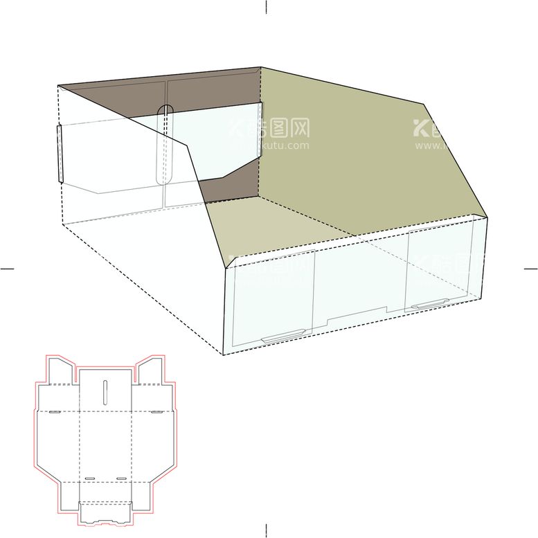 编号：96215809260041581238【酷图网】源文件下载-包装盒刀版图