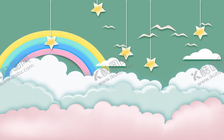 编号：99162109172125555993【酷图网】源文件下载-儿童房背景墙