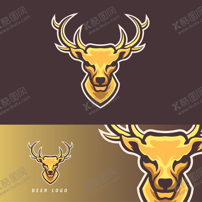 编号：86236009232020138199【酷图网】源文件下载-鹿头标志