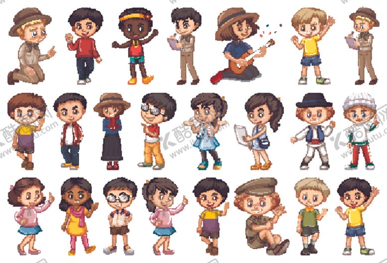 编号：72856110071806458490【酷图网】源文件下载-矢量儿童集合