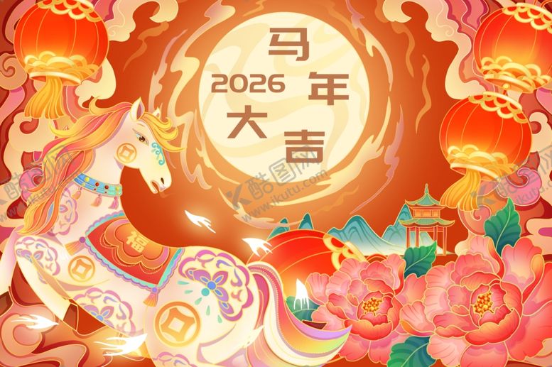 编号：80121404031921109179【酷图网】源文件下载-马年大吉