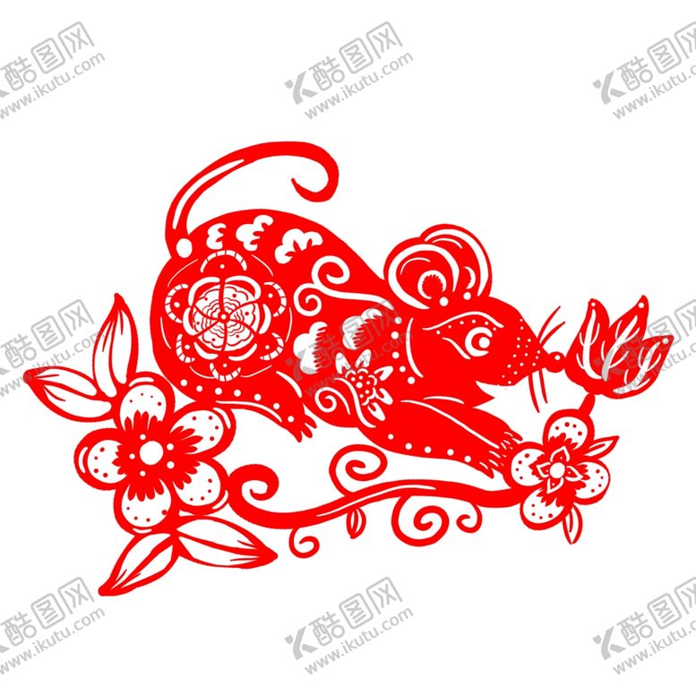 编号：77321110201143253824【酷图网】源文件下载-鼠年剪纸