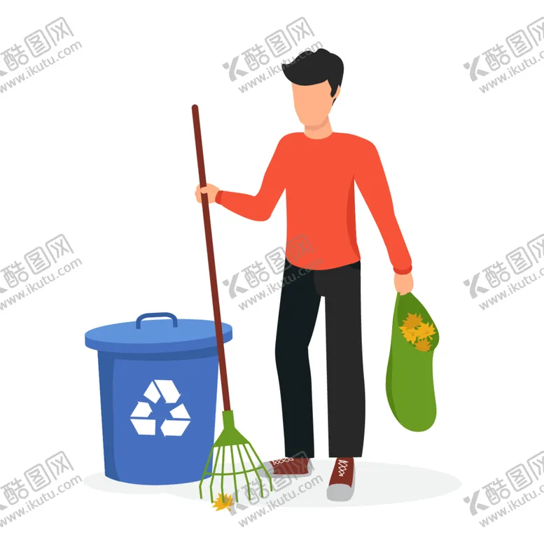 编号：85667012131658022210【酷图网】源文件下载-丢垃圾插画
