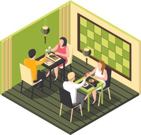 工业科技生产场景插画