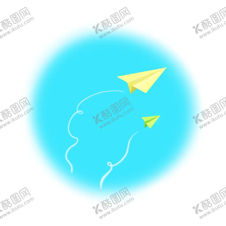 编号：56980110060015327601【酷图网】源文件下载-飞向天空的纸飞机矢量素材