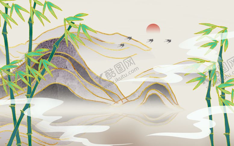 编号：82630910051841308945【酷图网】源文件下载-山水画 