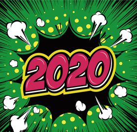 2020鼠年艺术字矢量元素
