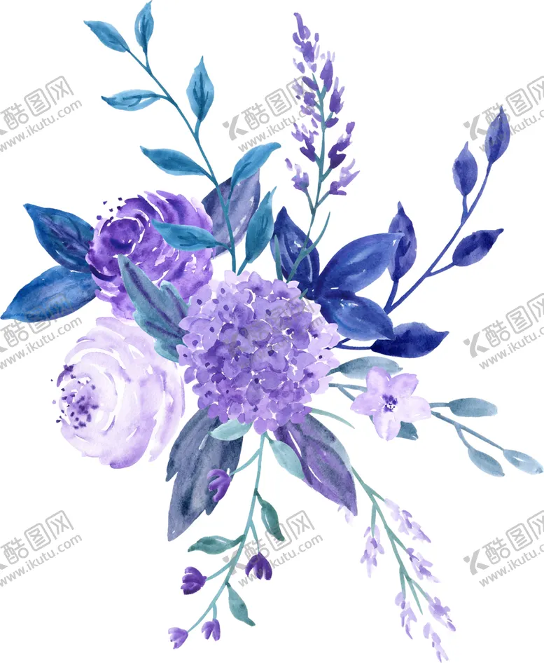 编号：49210602090521159778【酷图网】源文件下载-水彩花卉
