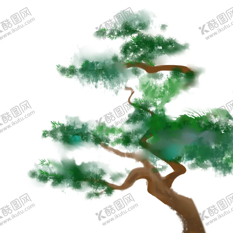 编号：96145809161832321538【酷图网】源文件下载-手绘松树
