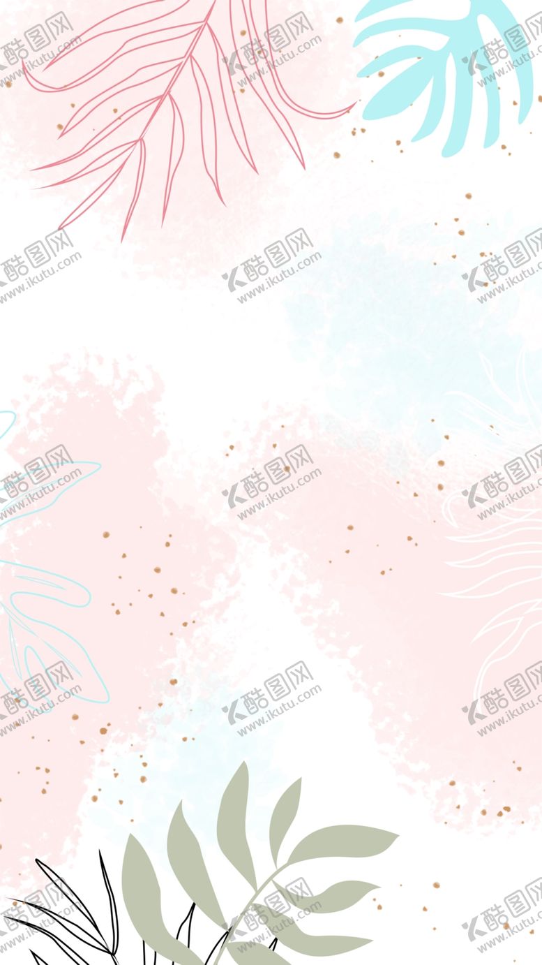 编号：71587004171707259453【酷图网】源文件下载-小清新树叶元素背景