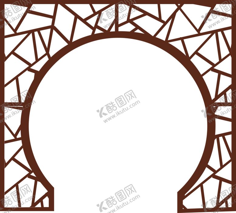 编号：70396405021226148930【酷图网】源文件下载-花格月亮门