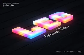 3d字体效果00DPI文设计特文样机