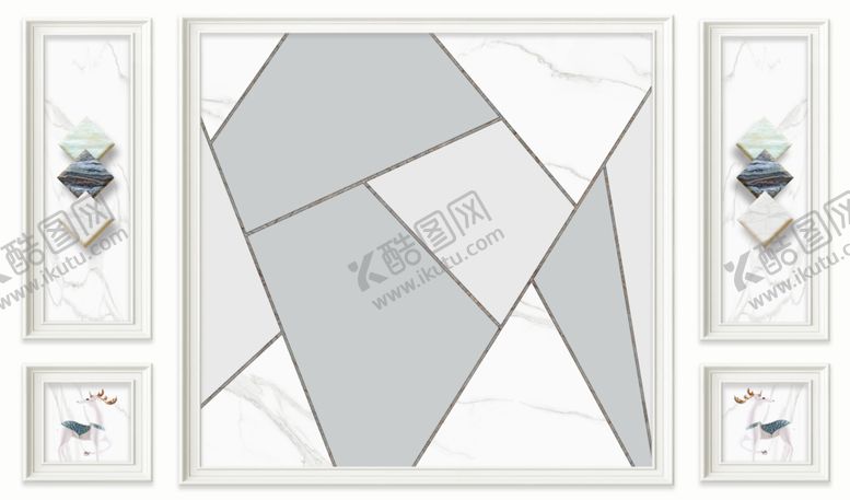 编号：93652206301808108503【酷图网】源文件下载-欧式几何背景墙