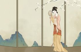 国风侍女插画