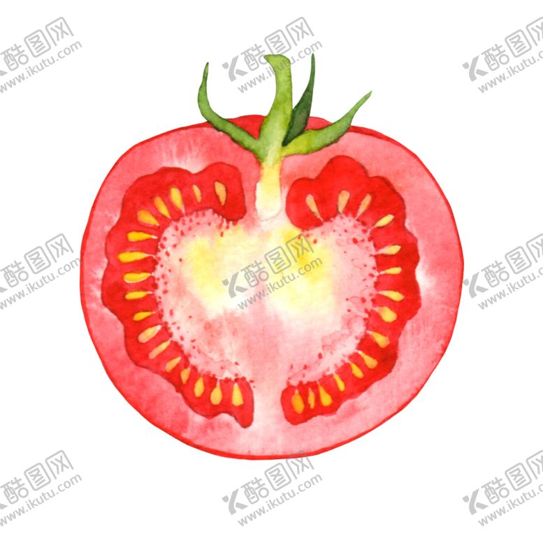 编号：12203410290434409344【酷图网】源文件下载-水彩创意插画水果蔬菜