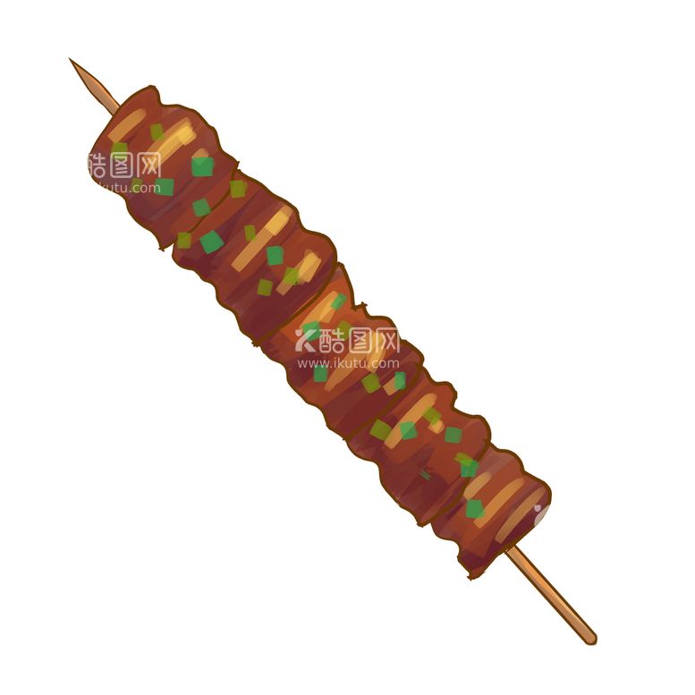 编号：72941009280642533406【酷图网】源文件下载-手绘美食烤串插画素材