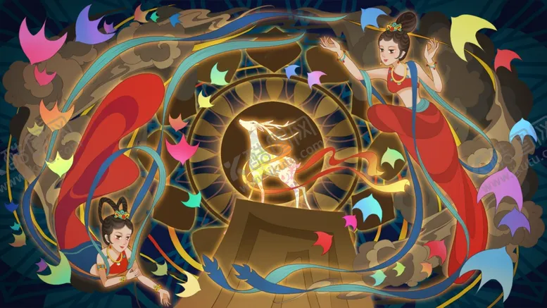 编号：57892902171324363416【酷图网】源文件下载-敦煌飞天