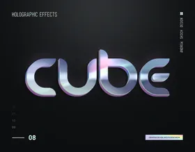立体字体标志logo样机