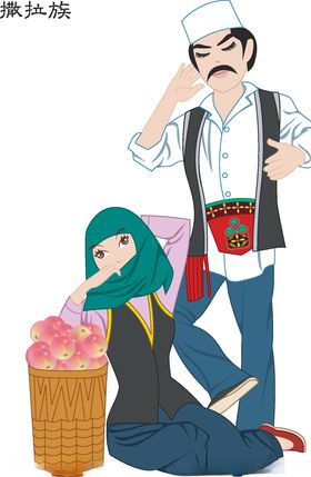 56个少数民族人物插画