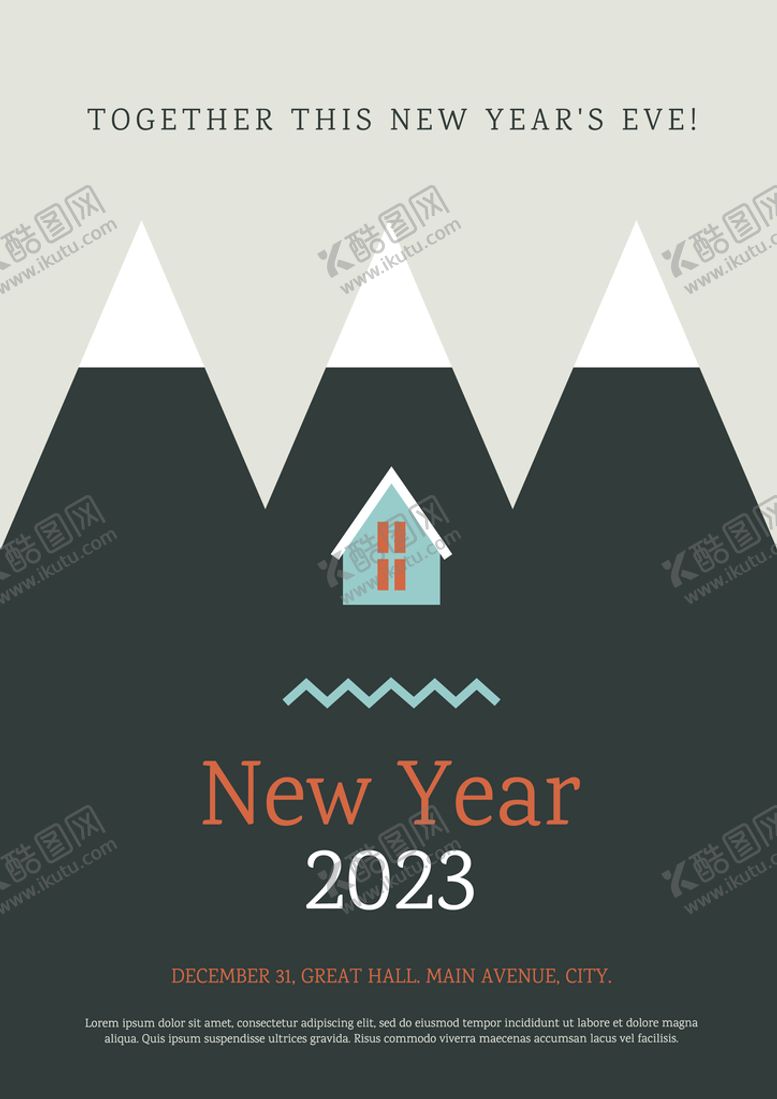 编号：68942309170552253102【酷图网】源文件下载-2023新年手绘海报模板
