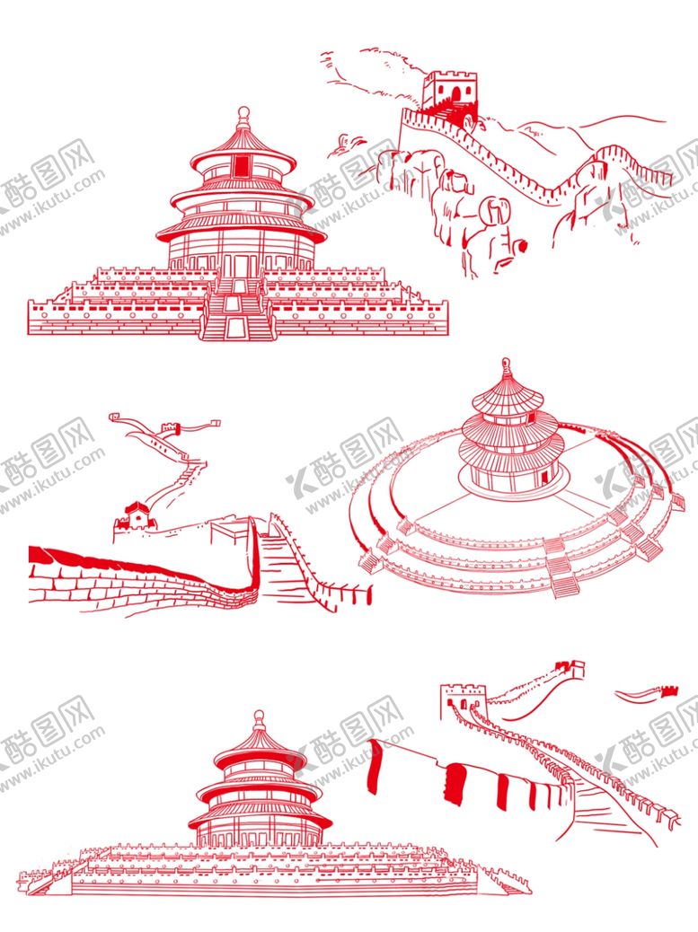 编号：73018212210618094478【酷图网】源文件下载-景点线描