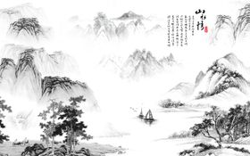 山水情山水风景巨幅山水画