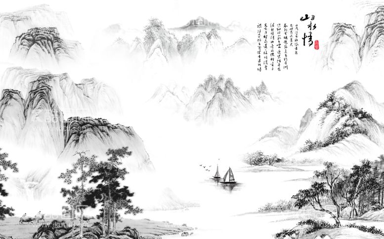 编号：74237111291538557331【酷图网】源文件下载-山水情山水风景巨幅山水画 