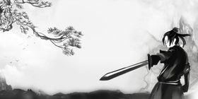 手绘古风武侠风美女