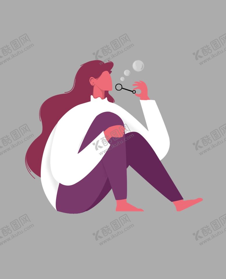 编号：42176007051749349479【酷图网】源文件下载-坐着女孩