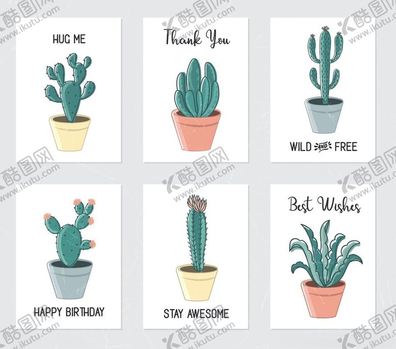 编号：71260406292018246440【酷图网】源文件下载-可爱仙人掌插画卡片