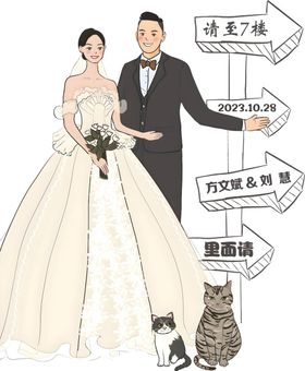 婚礼指引牌