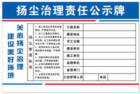 地地扬尘治理公示牌