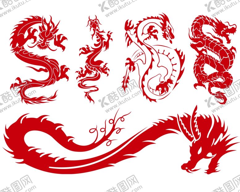 编号：98756602021938369644【酷图网】源文件下载-龙剪纸