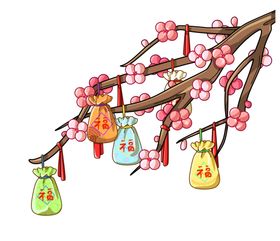 卡通插画古风香囊插画  